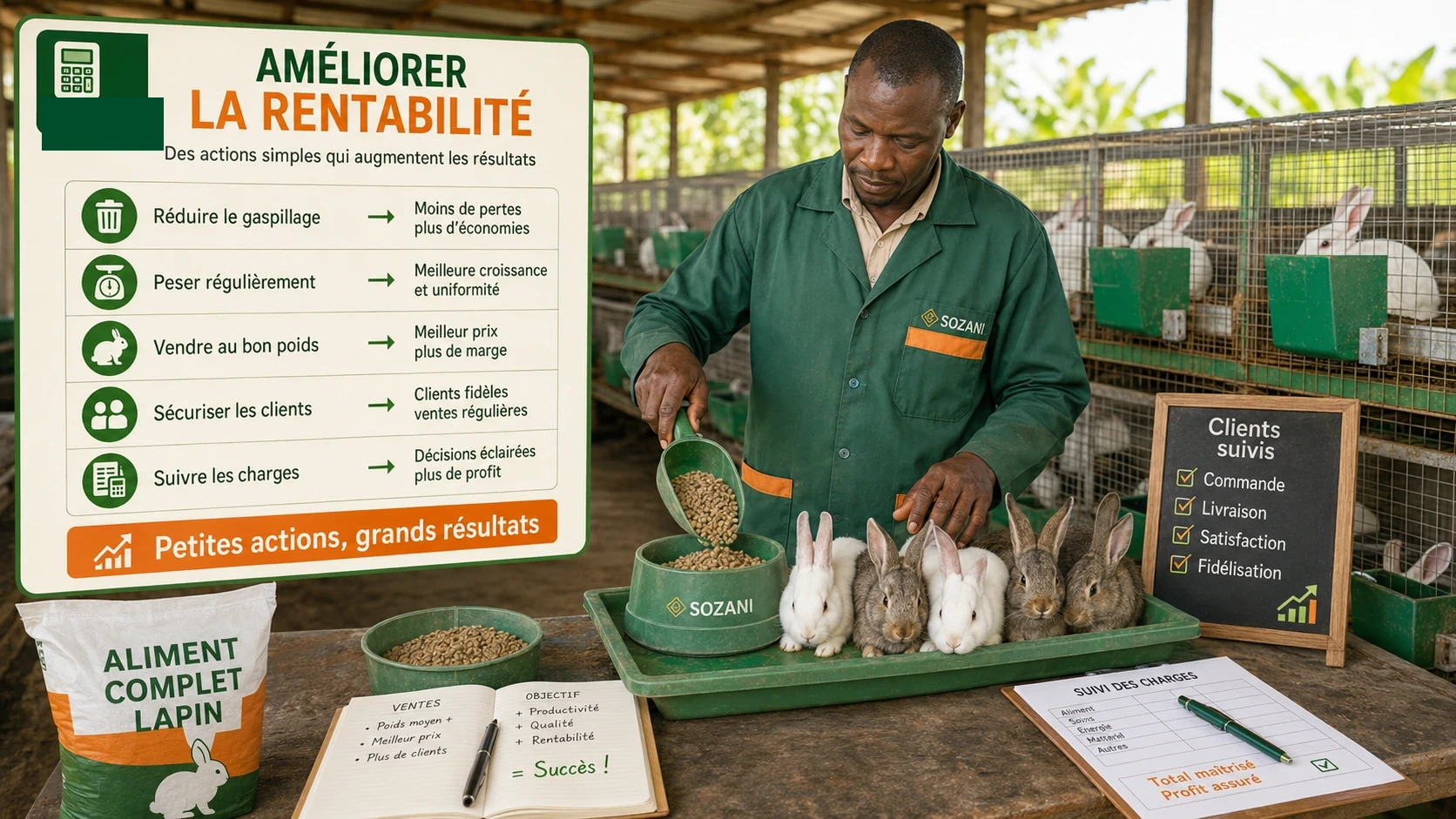Rentabilité d’un élevage de lapins avec suivi des ventes et dépenses